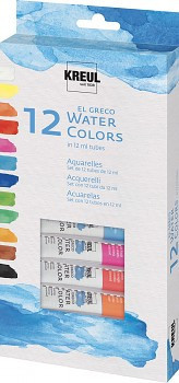 Akvarellfesték készlet El Greco 12x12ml