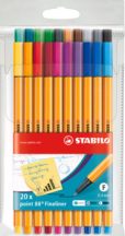 Stabilo 88 Fineliner készlet 20 db PVC