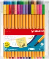 Stabilo 88 Fineliner készlet 30db PVC