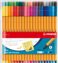 Stabilo 88 Fineliner készlet 40db PVC