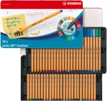 Stabilo 88 Fineliner készlet 50 db fémdobozban
