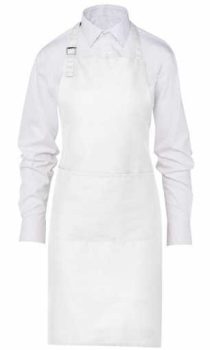 Pamut kötény zsebekkel 200g - fehér