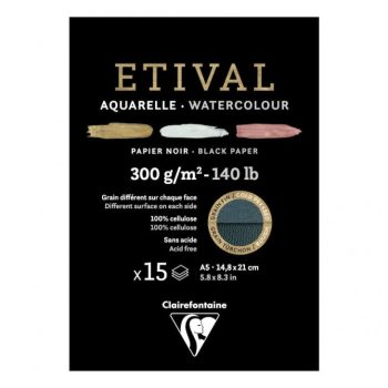 fekete watercolor pad Etival A3 300g