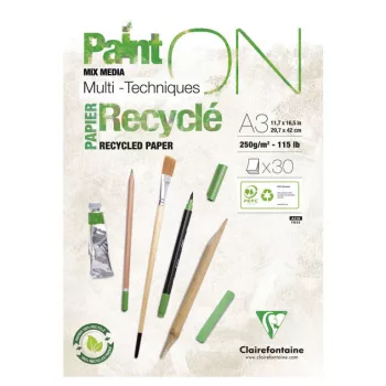 Recycled mixed media pad PaintON A3 250g