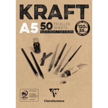 barna pad Kraft A5 120g, 50 sheets