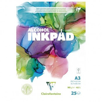 Alkohol tintához való blokk Inkpad glued A3 90g