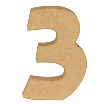 Papírmasé szám – 3
