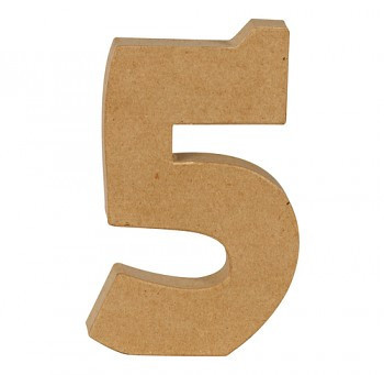 Papírmasé szám – 5