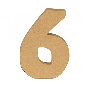 Papírmasé szám – 6