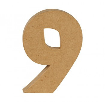 Papírmasé szám – 9