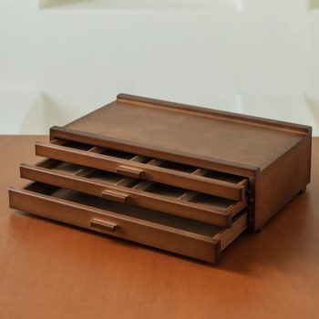 Fa tároló doboz 3 fiókkal Meeden prémium