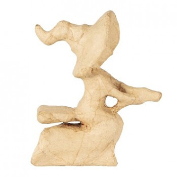 Kis papírmasé witch on a broomstick