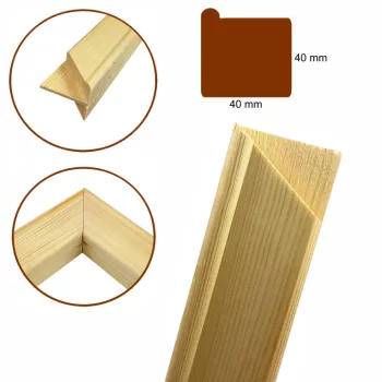 Feszítő lécek profil 40x40mm – 30cm