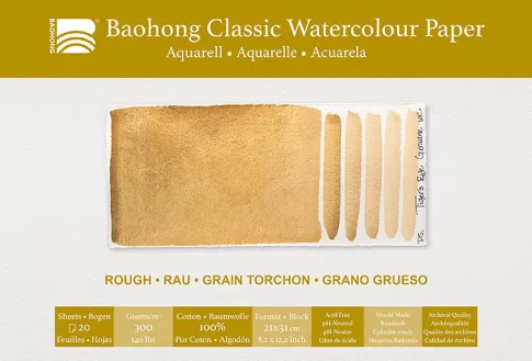 akvarell pad Baohong Classic 21x31cm rough 300g