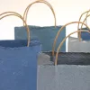 Khadi táska kézzel készített papírból 25x20cm sötétszürke