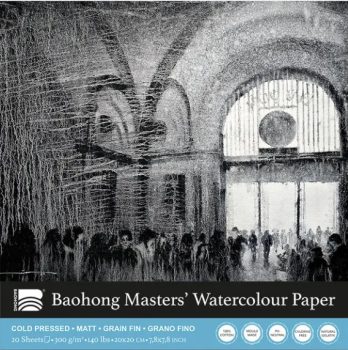 akvarell pad Baohong Masters 20x20cm cold pressed 300g
