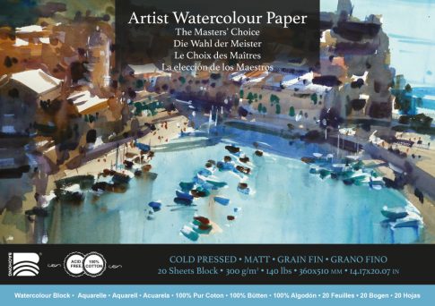 Akvarell tömb Baohong Masters 36x51cm cold pressed 300g