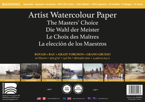 Baohong Masters akvarell papír 300gsm 38x56cm durva