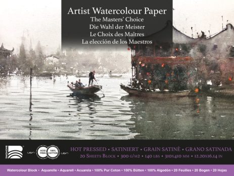 Akvarell tömb Baohong Masters 31x41cm hot pressed 300g
