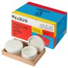 Porcelain palettes / cups 2 pcs with lid