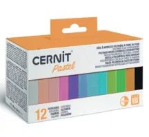 Gyurmázó anyag Cernit készlet 12x25g Pastel