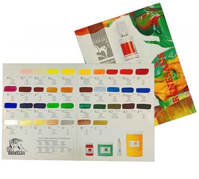 Akril festék színminták Renesans Colors