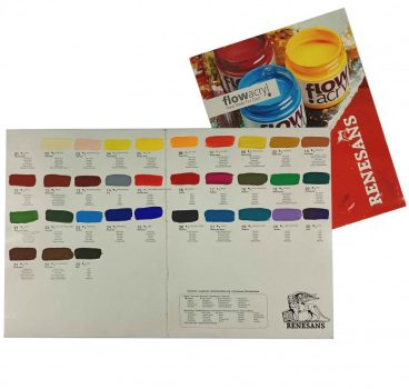 Akril festék színminták Renesans Flow