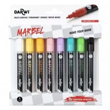 Marbel akril marker készlet 8 db 2mm – Pastel