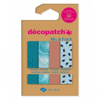 Decoupage papírok 4 db – Bleu of you