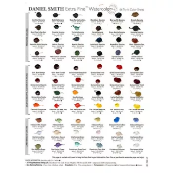 Daniel Smith akvarell Dot Card 66 shades