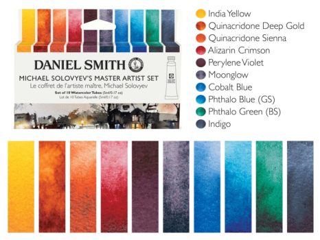 Set of watercolor paints DS 10x5ml Michael Solovyev's mester set