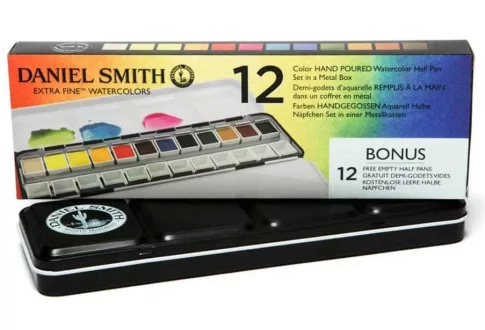 Set of watercolor paints DS 12 pcs basic shades