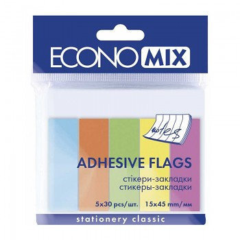 Self-adhesive tabs 15x45mm neon shades 150pcs