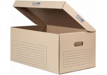 Archiváló konténer fedéllel, 53x36x26cm barna