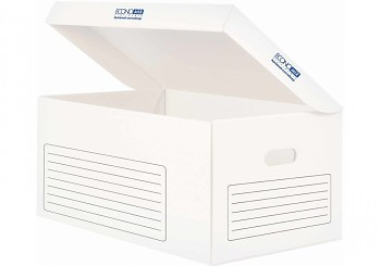 Tároló konténer fedéllel, 53x36x26cm fehér