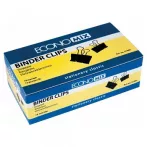 Fém kapocs fekete 19mm, 12db-os csomag