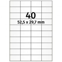 Öntapadós PE cimkék 52,5×29,7 mm, 4000 db