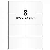 Öntapadós PE cimkék 105×74 mm, 800 lap