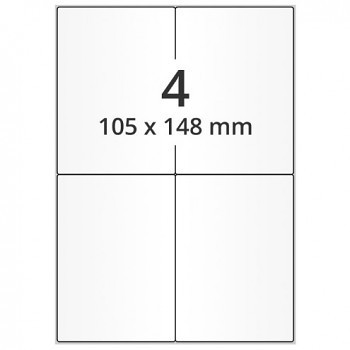 Öntapadós PE cimkék 105×148 mm, 400 lap