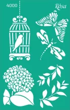 Stencil repeatable self-adhesive 13x20cm  4000