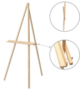 Kiállítási festőállvány fenyő 125cm