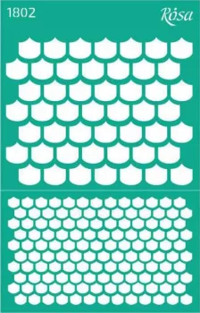 Stencil repeatable self-adhesive 13x20cm  1802