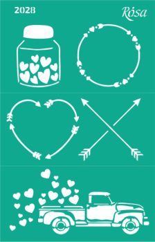 Stencil repeatable self-adhesive 13x20cm – 2028