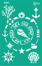 Stencil repeatable self-adhesive 13x20cm  5001