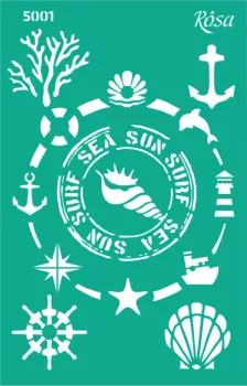 Stencil repeatable self-adhesive 13x20cm  5001