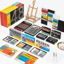 Complete set for acrylic painting Meeden 72 pcs with easel
