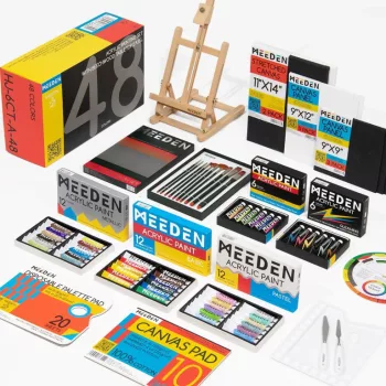 Complete set for acrylic painting Meeden 72 pcs with easel