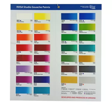 Gouache színminta Rosa