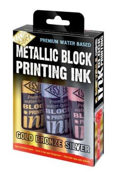 Linómetszet festék készlet Essdee Premium 3x100ml fémes