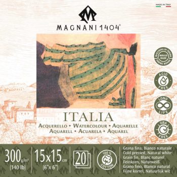 Akvarell tömb Magnani Italia 15x15cm 300g 100% pamut